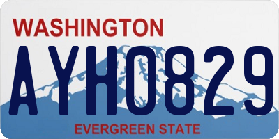WA license plate AYH0829