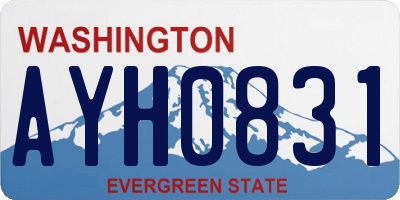 WA license plate AYH0831
