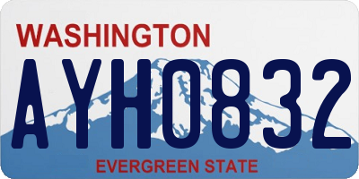WA license plate AYH0832