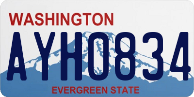 WA license plate AYH0834
