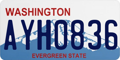 WA license plate AYH0836