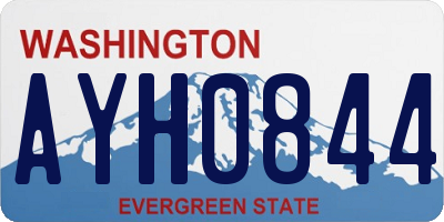 WA license plate AYH0844