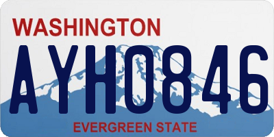 WA license plate AYH0846