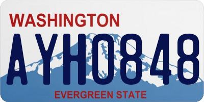 WA license plate AYH0848