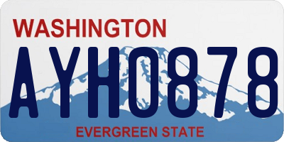 WA license plate AYH0878