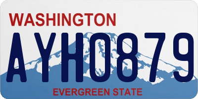 WA license plate AYH0879