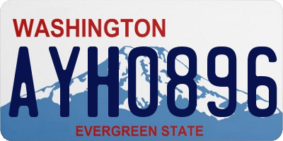 WA license plate AYH0896