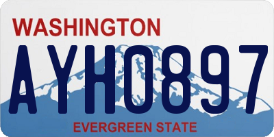 WA license plate AYH0897