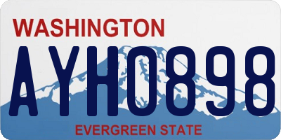 WA license plate AYH0898