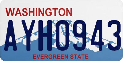 WA license plate AYH0943