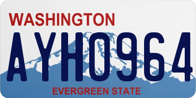 WA license plate AYH0964