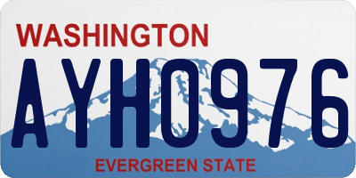 WA license plate AYH0976