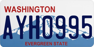 WA license plate AYH0995