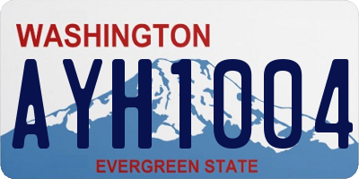 WA license plate AYH1004