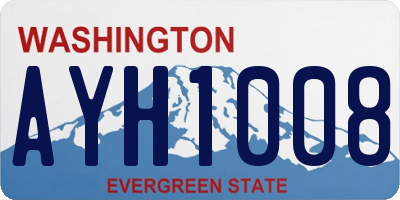 WA license plate AYH1008