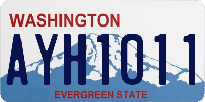 WA license plate AYH1011