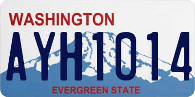 WA license plate AYH1014