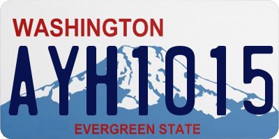 WA license plate AYH1015