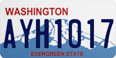 WA license plate AYH1017