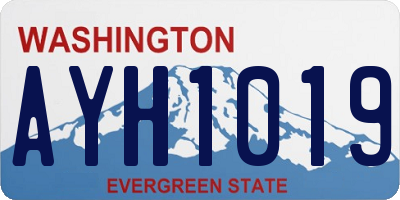 WA license plate AYH1019