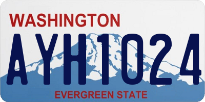 WA license plate AYH1024