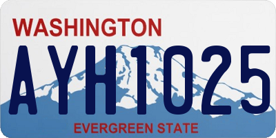 WA license plate AYH1025