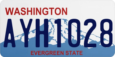 WA license plate AYH1028