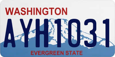 WA license plate AYH1031