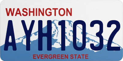 WA license plate AYH1032