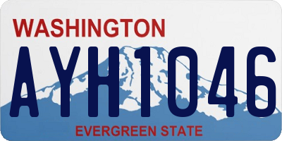 WA license plate AYH1046