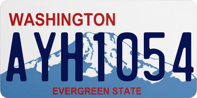 WA license plate AYH1054
