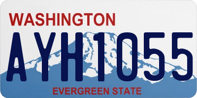 WA license plate AYH1055