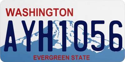 WA license plate AYH1056