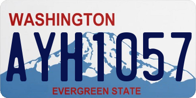 WA license plate AYH1057