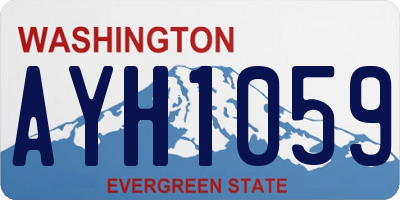 WA license plate AYH1059