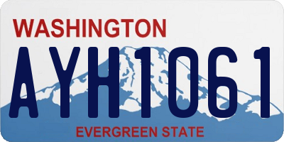 WA license plate AYH1061