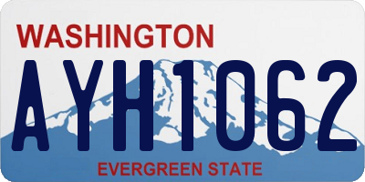 WA license plate AYH1062