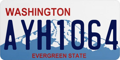 WA license plate AYH1064