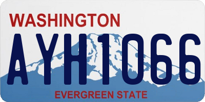 WA license plate AYH1066