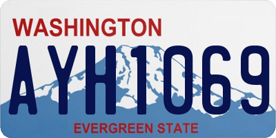 WA license plate AYH1069