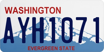 WA license plate AYH1071