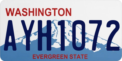 WA license plate AYH1072