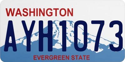WA license plate AYH1073