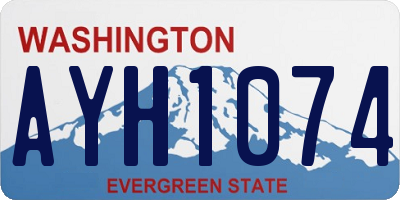 WA license plate AYH1074