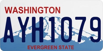 WA license plate AYH1079