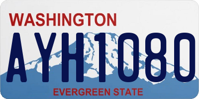 WA license plate AYH1080