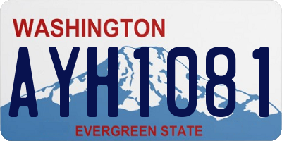 WA license plate AYH1081