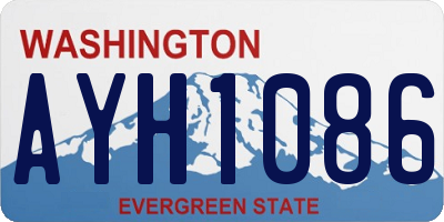 WA license plate AYH1086