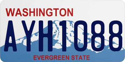 WA license plate AYH1088