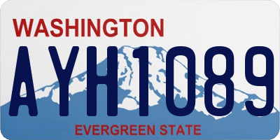 WA license plate AYH1089